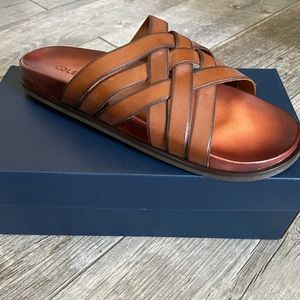 Cole Haan NEW Woven Leather Slide Sandal